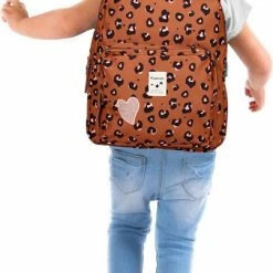 Gloednieuw 😀 Kidzroom Attitude Rugzak - 6 T/m 12 Jaar - Bruin - Panterprint 🎉 -Reisbagage-Reisaccessoires Winkel 403x840 2