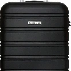 Beste Verkoop 🎁 Globeless 👜 Handbagage Koffer - TSA Slot - 55x35x20cm - IATA Standaard Trolley - Zwart 😍
