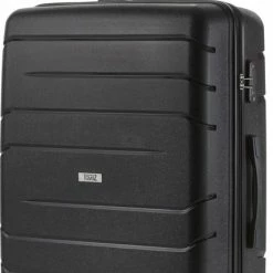 Aanbiedingen 🔔 TravelZ Big Bars Reiskoffer 78 Cm Met Dubbele Wielen - Trolley Koffer Met TSA-slot - Zwart 👏