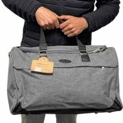 Beste deal 🎉 Reistas Deluxe - Weekendtas 48 Liter - Luxe Reistas Grey Leonardo 💯 -Reisbagage-Reisaccessoires Winkel 443x840