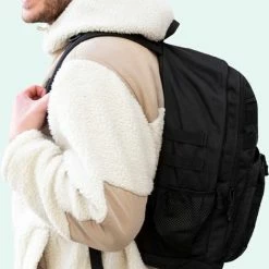 Promo 😉 Forever Young Waterdichte Rugzak - Hybride Tactical 🎒 Backpack - Reistas 👜 Handbagage - Wandelrugzak - Grote Schooltas Zwart 💯 -Reisbagage-Reisaccessoires Winkel 470x840 1