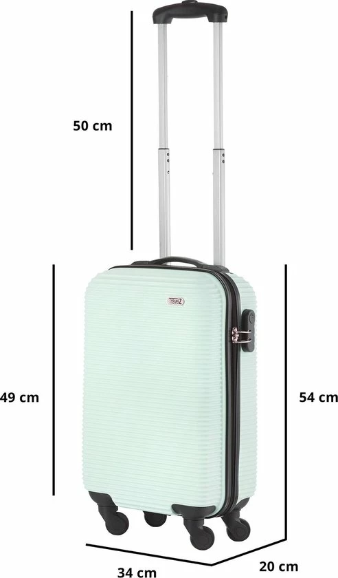 Promo 🌟 TravelZ Horizon 👜 Handbagagekoffer - 54cm 👜 Handbagage Trolley Met Gevoerde Binnenkant - Mint 👍 10 Promo 🌟 TravelZ Horizon 👜 Handbagagekoffer - 54cm 👜 Handbagage Trolley Met Gevoerde Binnenkant - Mint 👍 - Afbeelding 8