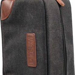 Top 10 🤩 Yakfield - Toilettas - Kado Man - Heren - Vintage Black - Canvas - Zwart - Grijs- Extra Binnenvak - 25x14x10 Cm 🔔 -Reisbagage-Reisaccessoires Winkel 493x840