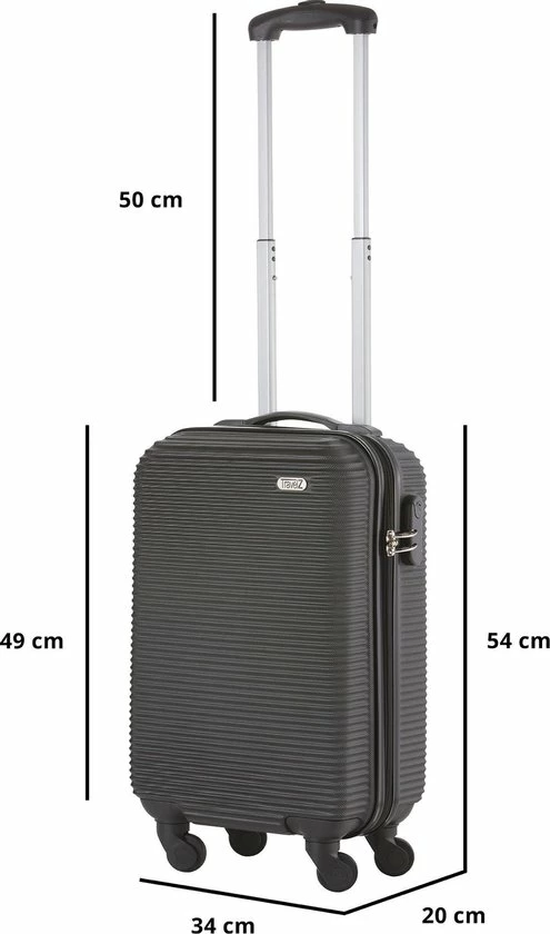Kopen π€© TravelZ Horizon π Handbagagekoffer - 54cm π Handbagage Trolley Met Gevoerde Binnenkant - Zwart π₯ 7 Kopen π€© TravelZ Horizon π Handbagagekoffer - 54cm π Handbagage Trolley Met Gevoerde Binnenkant - Zwart π₯ - Afbeelding 5