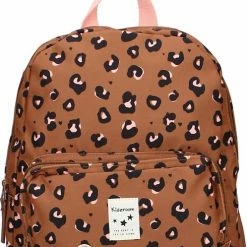 Gloednieuw 😀 Kidzroom Attitude Rugzak - 6 T/m 12 Jaar - Bruin - Panterprint 🎉