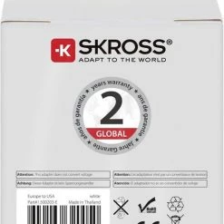 Kopen 🔔 Skross - Wereldstekker - Europa Naar VS - Input Voltage 100V - 250V 👏 -Reisbagage-Reisaccessoires Winkel 513x840 7
