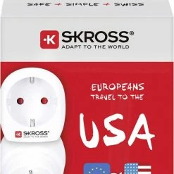 Kopen 🔔 Skross - Wereldstekker - Europa Naar VS - Input Voltage 100V - 250V 👏 -Reisbagage-Reisaccessoires Winkel 514x840 4
