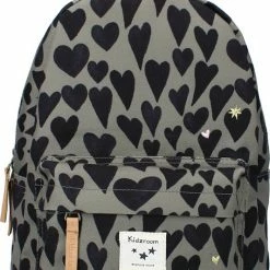 Coupon ⭐ Kidzroom Good Things Rugzak - 6 T/m 12 Jaar - Groen - Hartjes ⭐