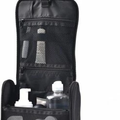 Beste deal 😉 Sitna Reistoilettas Ophangbaar Zwart - Reisetui Toiletspullen Kamperen - Toilettas Met Ophanghaak - Toiletartikelen Opbergtas - Toilettas Voor Reizen En Vakanties - Camping Toilet Bag 😀