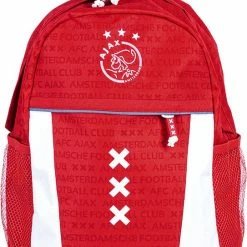 Coupon π₯ Ajax Rugtas / Rugzak Groot Wit Rood Wit All Over Logo XXX - Met Handig Voorvak! π