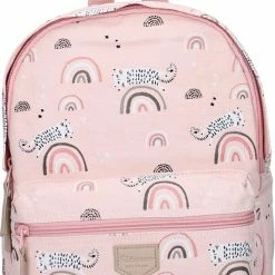 Begroting 😉 Kidzroom Mini Rugzak - 2 T/m 6 Jaar - Roze - Regenboog - Poes ✨