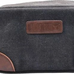 Top 10 🤩 Yakfield - Toilettas - Kado Man - Heren - Vintage Black - Canvas - Zwart - Grijs- Extra Binnenvak - 25x14x10 Cm 🔔 -Reisbagage-Reisaccessoires Winkel 550x297