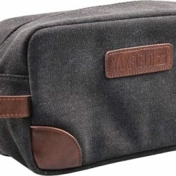 Top 10 🤩 Yakfield - Toilettas - Kado Man - Heren - Vintage Black - Canvas - Zwart - Grijs- Extra Binnenvak - 25x14x10 Cm 🔔 -Reisbagage-Reisaccessoires Winkel 550x335 1