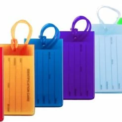 Groothandel 🔔 Traveltime - Siliconen Bagagelabel Voor Koffers En Bagage - Reislabel - - Adreslabels - Luggage Tag - 6 Stuks - 6 Willekeurige Kleuren 🛒