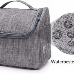 Gloednieuw 😀 TravelTime® Toilettas - Compacte Organizer - Waterdicht - Ophanghaak - Voor Mannen En Vrouwen - Grijs 👍 -Reisbagage-Reisaccessoires Winkel 550x359