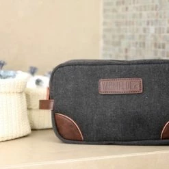 Top 10 🤩 Yakfield - Toilettas - Kado Man - Heren - Vintage Black - Canvas - Zwart - Grijs- Extra Binnenvak - 25x14x10 Cm 🔔 -Reisbagage-Reisaccessoires Winkel 550x366 6