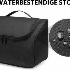 Beste deal 🥰 TravelTime® Toilettas - Compacte Organizer - Waterdicht - Ophanghaak - Voor Mannen En Vrouwen - Zwart ⌛ -Reisbagage-Reisaccessoires Winkel 550x371