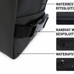 Goedkoopste ✔️ Guardenza Toilettas - Mat Zwart - Waterafstotend - Verstelbare Draaghandvat Met Gespsluiting - Wash Bag - Reis Etui ⌛ -Reisbagage-Reisaccessoires Winkel 550x391 3