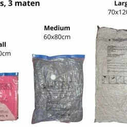 Goedkoop 🎁 Merkloos 5 Pack Vacuümzakken Voor Kleding En Dekbedden - Verschillende Maten - 2x Small - 2x Medium - 1x Large - 5 Stuks - Herbruikbare Opbergzakken - Transparant - Vacumeerzakken Textiel 💯 -Reisbagage-Reisaccessoires Winkel 550x402