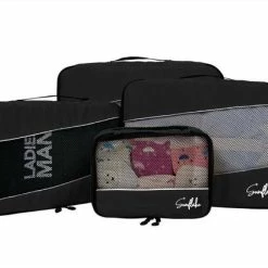 Kopen 🔔 Sunflake Packing Cubes Set - 4 Stuks - Koffer Organizer - Geschikt Voor 👜 Handbagage, 🎒 Backpack & Koffer - Zwart - Geschikt Als Kerst / Sinterklaas Cadeau Voor Mannen Of Vrouwen ⭐ -Reisbagage-Reisaccessoires Winkel 550x422 2