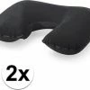 Korting ✔️ Merkloos 2x Opblaasbare Nekkussens Zwart ⌛ -Reisbagage-Reisaccessoires Winkel 550x430 1