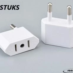 Hete verkoop 🔥 Ronyse Reisstekker Van VS/USA Naar EU Reisstekker - 2 Stuks - Wit 🔔 -Reisbagage-Reisaccessoires Winkel 550x433 1