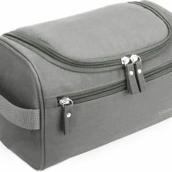 Groothandel 🌟 TravelTime® Toilettas - Grote Inhoud - Lichtgewicht - Ophangbaar - Voor Mannen En Vrouwen - Zilver 😍