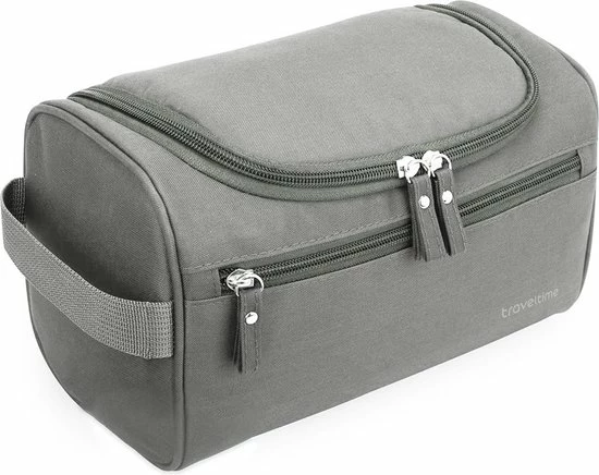 Groothandel π TravelTime® Toilettas - Grote Inhoud - Lichtgewicht - Ophangbaar - Voor Mannen En Vrouwen - Zilver π 3 Groothandel π TravelTime® Toilettas - Grote Inhoud - Lichtgewicht - Ophangbaar - Voor Mannen En Vrouwen - Zilver π