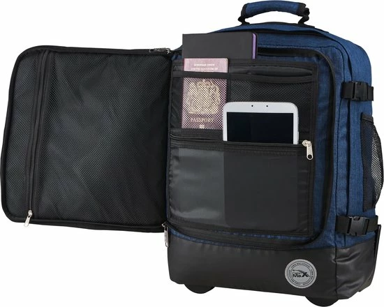Nieuw π Cabin Max - CabinMax Rugzaktrolley - π Handbagage 30L - 45x36x20 Cm - Blauw π 6 Nieuw π Cabin Max - CabinMax Rugzaktrolley - π Handbagage 30L - 45x36x20 Cm - Blauw π - Afbeelding 4