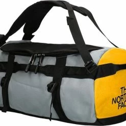 Aanbiedingen 👏 The North Face Gilman Duffel Reistas 71 Liter - Black/Mid Grey/Yellow 🔥