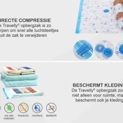 Flash-uitverkoop ✔️ Travelly Vacuüm Opbergzak XL – Herbruikbaar – Reiszakken – Vacuumzakken Kleding – Vacuumzakken Dekbedden – Extra Sterk – 80 X 110 Cm – 1 Stuks ✨ -Reisbagage-Reisaccessoires Winkel 550x444 5