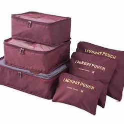 Kopen 😍 QY Packing Cubes Set - Koffer Of Tas Organizer - Inpak Zakken - Wijnrood 😍