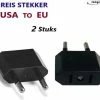 Promo 💯 Ronyse Reisstekker Van VS/USA Naar EU Reisstekker - 2 Stuks - Reis Adapter - Zwart -Travel Adapter - America Stekker - America Adapter - Verloop Adapter 🎁 -Reisbagage-Reisaccessoires Winkel 550x481 1