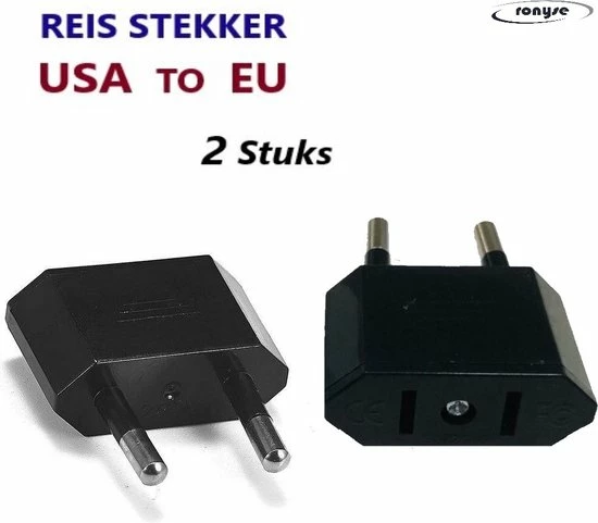 Promo 💯 Ronyse Reisstekker Van VS/USA Naar EU Reisstekker - 2 Stuks - Reis Adapter - Zwart -Travel Adapter - America Stekker - America Adapter - Verloop Adapter 🎁 3 Promo 💯 Ronyse Reisstekker Van VS/USA Naar EU Reisstekker - 2 Stuks - Reis Adapter - Zwart -Travel Adapter - America Stekker - America Adapter - Verloop Adapter 🎁