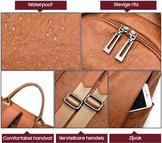 Groothandel ๐ฅฐ Glennoo Anti-diefstal Rugzak - Rugtas Dames - Waterdicht - Klein - Anti-theft ๐ Backpack - Rug-, Schouder-, Handtas In één - Zacht PU-leer - Incl. Verstelbare Riem- DomanEmpire ๐ฏ 6 Groothandel ๐ฅฐ Glennoo Anti-diefstal Rugzak - Rugtas Dames - Waterdicht - Klein - Anti-theft ๐ Backpack - Rug-, Schouder-, Handtas In één - Zacht PU-leer - Incl. Verstelbare Riem- DomanEmpire ๐ฏ - Afbeelding 4