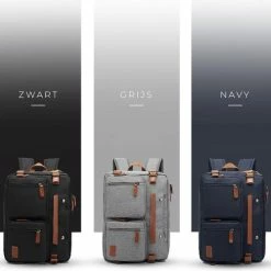 Top 10 🤩 QY Laptoptas 2 In 1 Laptop Rugtas Schoudertas Voor 15.6 Inch Laptop – Grijs 😍 -Reisbagage-Reisaccessoires Winkel 550x500 6