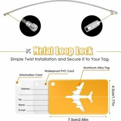 Hete verkoop ⭐ BOTC Kofferlabel - 5 Stuks Reiskoffer Reisaccessoire - Bagagelabel - Naamlabel - Aluminium 😀 -Reisbagage-Reisaccessoires Winkel 550x507 1