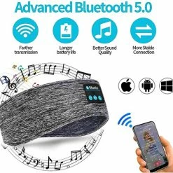 Goedkoopste ⌛ Merkloos Slaap Koptelefoon Met Bluetooth - Slaapmasker Met Bluetooth - Hardloop Hoofdband Met Ingebouwde Bluetooth Speakers 🤩 -Reisbagage-Reisaccessoires Winkel 550x508 12