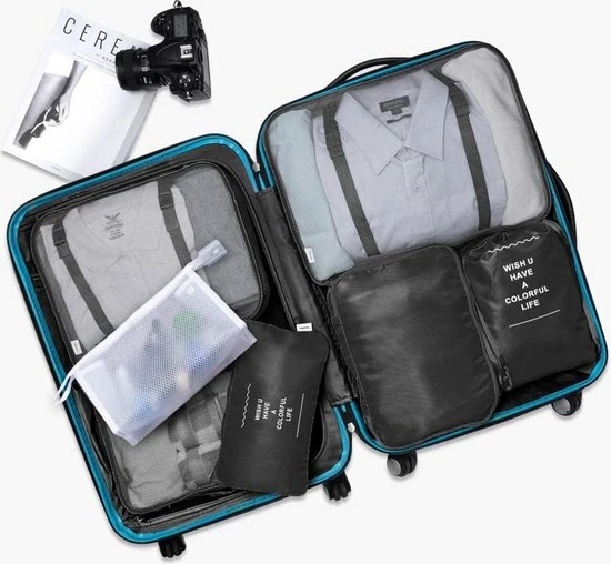 Beste deal 💯 BOTC Packing Cubes Set 9-Delig – Kleding Organizer Voor Koffers, Tassen En 🎒 Backpack Zwart ✔️ 10 Beste deal 💯 BOTC Packing Cubes Set 9-Delig – Kleding Organizer Voor Koffers, Tassen En 🎒 Backpack Zwart ✔️ - Afbeelding 8