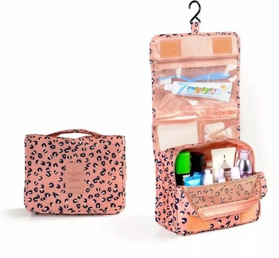 Goedkoop π SLC Collection Toilettas Met Haak - Roze - Luipaardprint - Beautycase - Organizer - Reistas - Uitklapbare Toilettas - Trendy π 3 Goedkoop π SLC Collection Toilettas Met Haak - Roze - Luipaardprint - Beautycase - Organizer - Reistas - Uitklapbare Toilettas - Trendy π