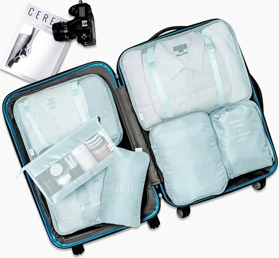 Nieuw ✔️ AXHO Packing Cubes - 8 Delig - Bagage Organizers - Kleding Organizer - Koffer Organizer Set - Koffer Organizer Set - Compression Cube - Blauw ✔️ 9 Nieuw ✔️ AXHO Packing Cubes - 8 Delig - Bagage Organizers - Kleding Organizer - Koffer Organizer Set - Koffer Organizer Set - Compression Cube - Blauw ✔️ - Afbeelding 7