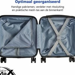 Goedkoop ❤️ Cabin Max CabinMax 👜 Handbagage Koffer - Trolley 30L - Harde Reiskoffer - 45x36x20cm - Lichtgewicht - Groot Capaciteit - Zwart ⭐ -Reisbagage-Reisaccessoires Winkel 550x509 9