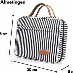 Top 10 🔔 Pazzo Goods - Toilettas Met Haak - XXL - Reis Toilettas - Gestreept - Zwart Wit 🔥 -Reisbagage-Reisaccessoires Winkel 550x510 7