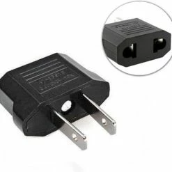 Goedkoopste 🎉 5YOA Reisstekker EU Naar VS - Stekker Adapter - Europa Naar Amerika - Eu Naar USA - Zwart - (1 Stuks) ⭐