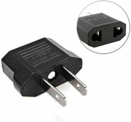 Goedkoopste 🎉 5YOA Reisstekker EU Naar VS - Stekker Adapter - Europa Naar Amerika - Eu Naar USA - Zwart - (1 Stuks) ⭐ 3 Goedkoopste 🎉 5YOA Reisstekker EU Naar VS - Stekker Adapter - Europa Naar Amerika - Eu Naar USA - Zwart - (1 Stuks) ⭐