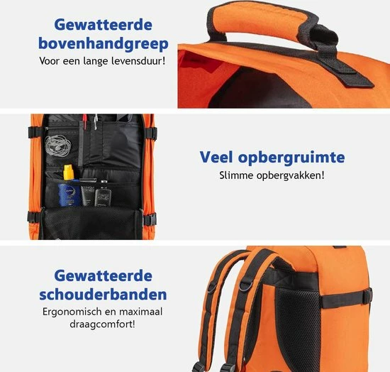 Groothandel βοΈ Cabin Max CabinMax Metz Reistas – π Handbagage 20L – Rugzak – Schooltas - 40x25x20 Cm – Compact π Backpack – Lichtgewicht – Oranje π 6 Groothandel βοΈ Cabin Max CabinMax Metz Reistas – π Handbagage 20L – Rugzak – Schooltas - 40x25x20 Cm – Compact π Backpack – Lichtgewicht – Oranje π - Afbeelding 4