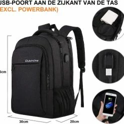 Kopen π DutchOne Rugzak Met USB Oplaadpoort 30L Zwart Luxe Laptop Rugtas 15,6 Inch - Schooltas - Heren - Dames - Jongens - Meisjes - Waterafstotend - Rugzakken β 15 Kopen π DutchOne Rugzak Met USB Oplaadpoort 30L Zwart Luxe Laptop Rugtas 15,6 Inch - Schooltas - Heren - Dames - Jongens - Meisjes - Waterafstotend - Rugzakken β -Reisbagage-Reisaccessoires Winkel 550x525