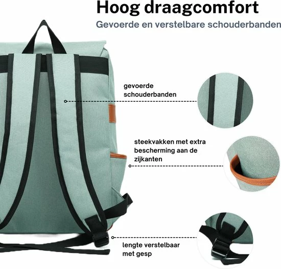 Promo ๐ฅ ZILOU® Rugtas - Rugzak - 20-35 Liter - 16" Laptopvak - School - Werk - Reizen - Groen ๐งจ 4 Promo ๐ฅ ZILOU® Rugtas - Rugzak - 20-35 Liter - 16" Laptopvak - School - Werk - Reizen - Groen ๐งจ - Afbeelding 2