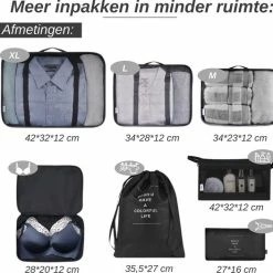 Beste Verkoop 👍 VAIVE Packing Cubes - Koffer Organizer Set - Bagage Organizers - Compression Cube - Travel 🎒 Backpack Organizer 🤩 -Reisbagage-Reisaccessoires Winkel 550x526