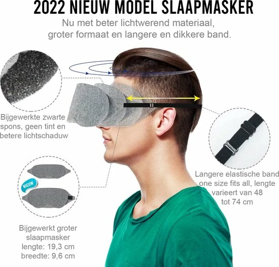 Beste Verkoop π Podec Slaapmasker Voor Mannen En Vrouwen Slaap Oogmasker - Ademend Katoen π 6 Beste Verkoop π Podec Slaapmasker Voor Mannen En Vrouwen Slaap Oogmasker - Ademend Katoen π - Afbeelding 4